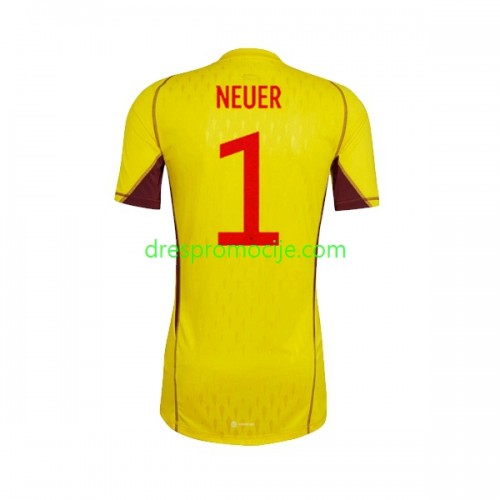 Njemačka Manuel Neuer 1 Dres Golmanski Dječji Gostujući Svjetsko prvenstvo 2022 Kratkih Rukava Njemačka Manuel Neuer 1 Dres Golmanski Dječji Gostujući Svjetsko prvenstvo 2022 Kratkih Rukava